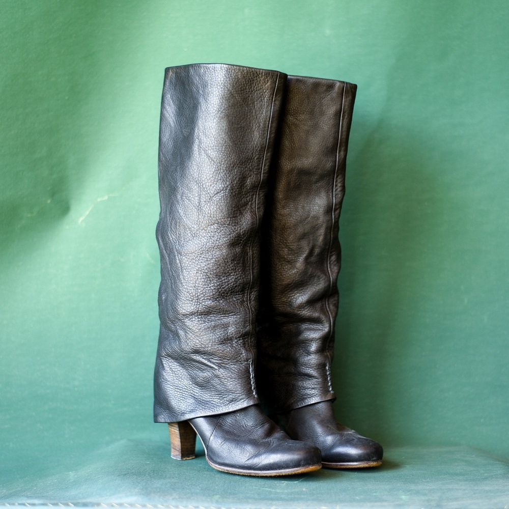 Roberto Del Carlo Black Leather Boots